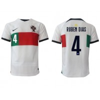 Portugal Ruben Dias #4 Bortatröja VM 2022 Kortärmad